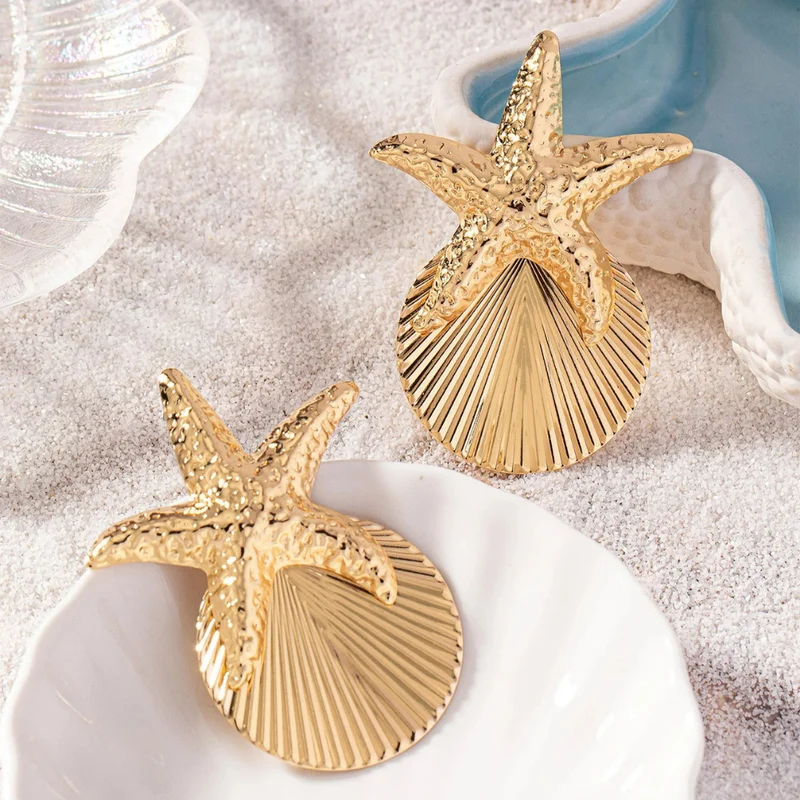 Boucles d'Oreilles Étoile de Mer Design