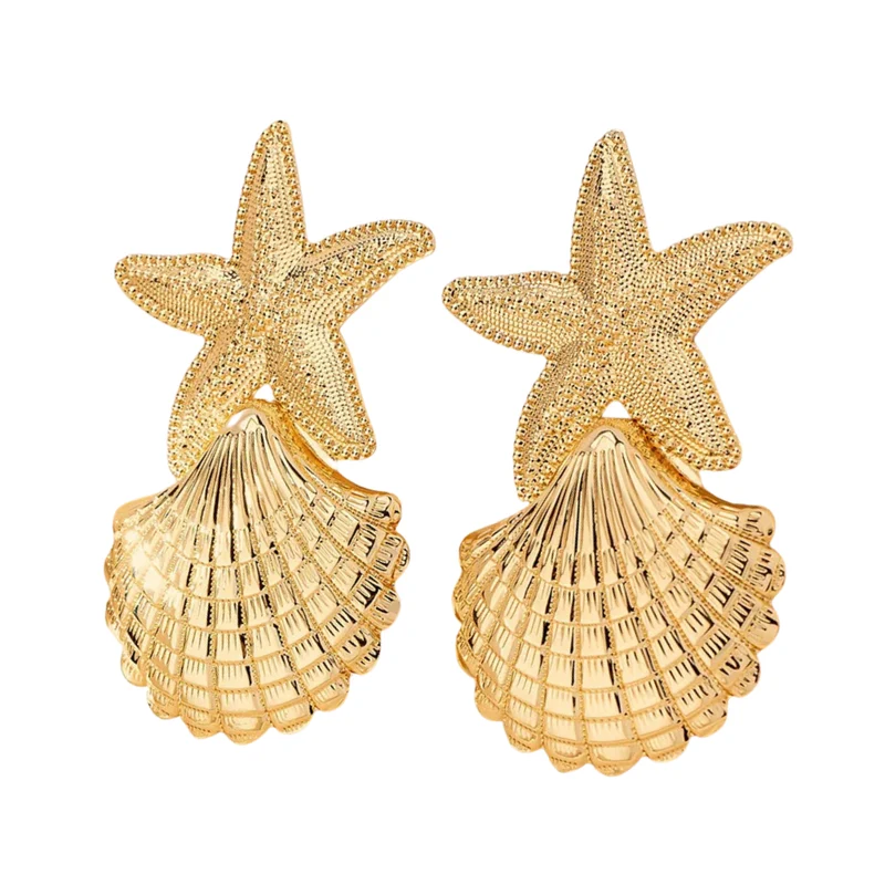 Boucles d'Oreilles Grosse Étoile de Mer