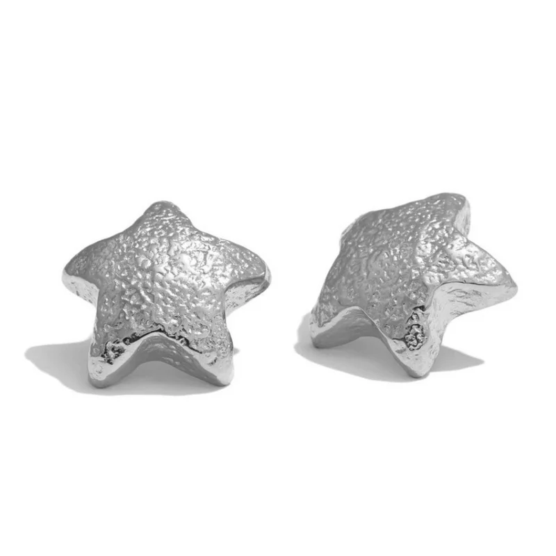 Boucles d'Oreilles Étoile de Mer Texturé