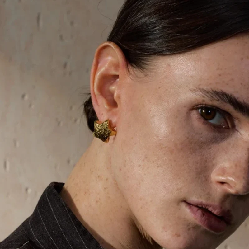 Boucles d'Oreilles Étoile de Mer Texturé