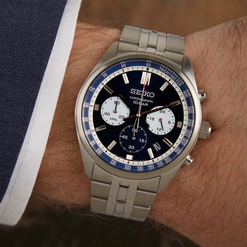 Seiko Hommes Montre Argent SSB427P1