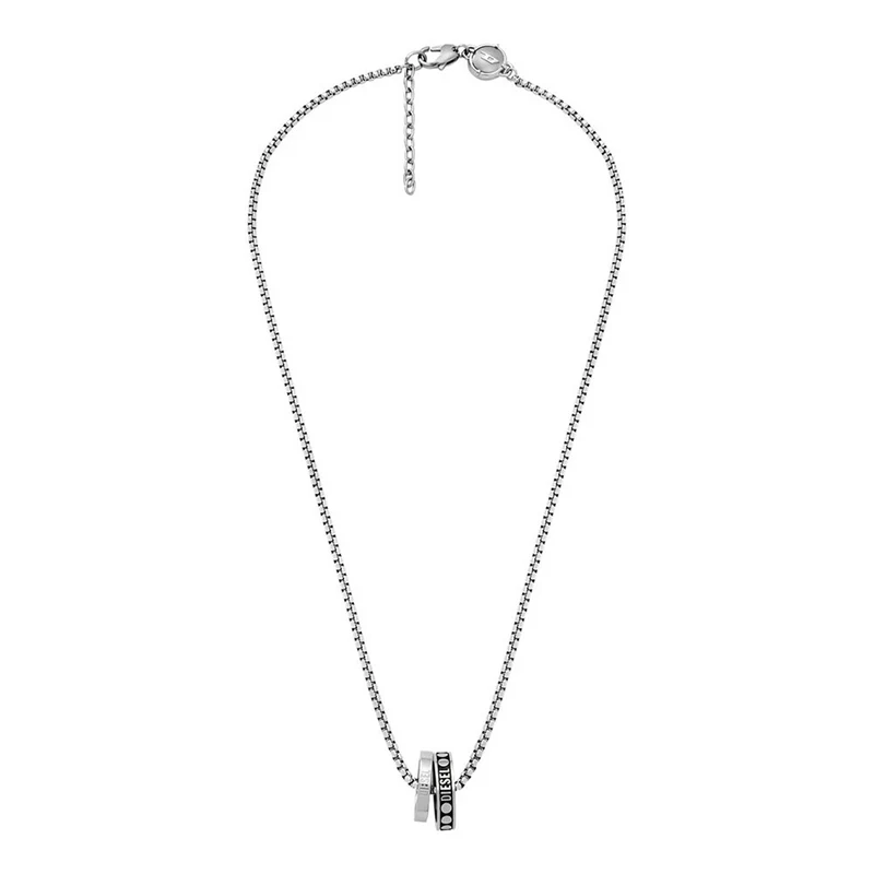Diesel Double Pendant Collier En Acier Inoxydable DX1168040