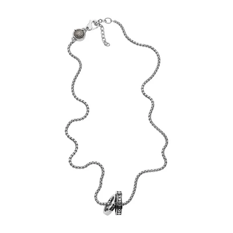 Diesel Double Pendant Collier En Acier Inoxydable DX1168040