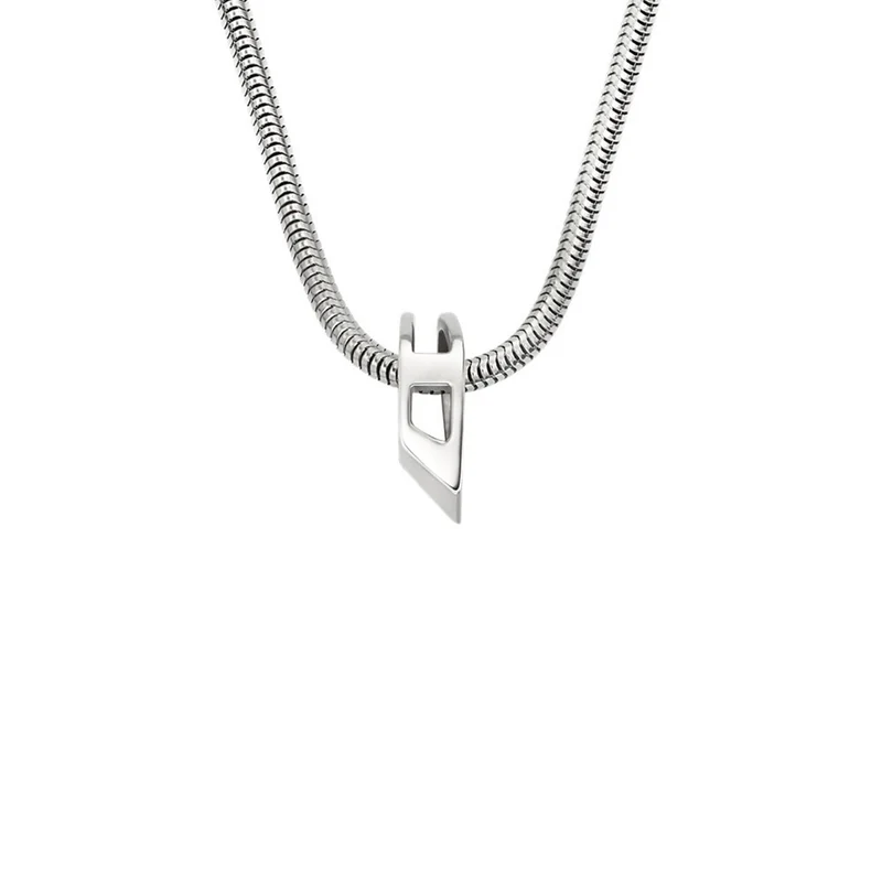 Diesel D Logo Stainless Steel Unisex Necklace DX1672040