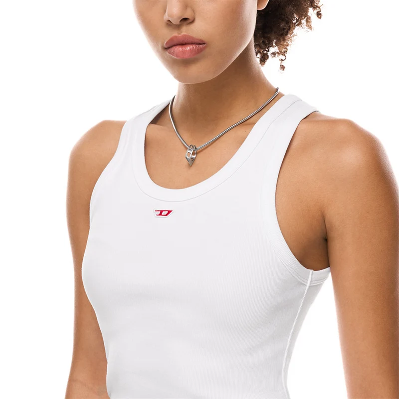 Diesel D Logo Stainless Steel Unisex Necklace DX1672040