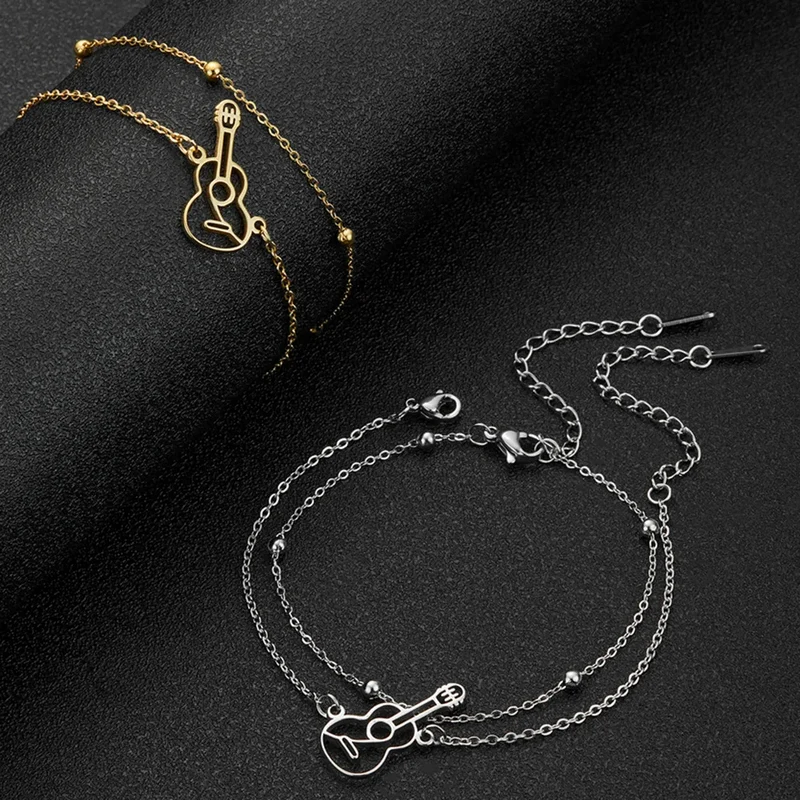 Bracelet Guitare Double Chaîne