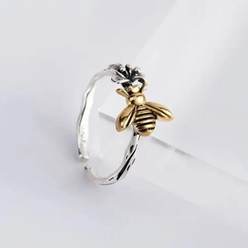 Bague Abeille et Fleur