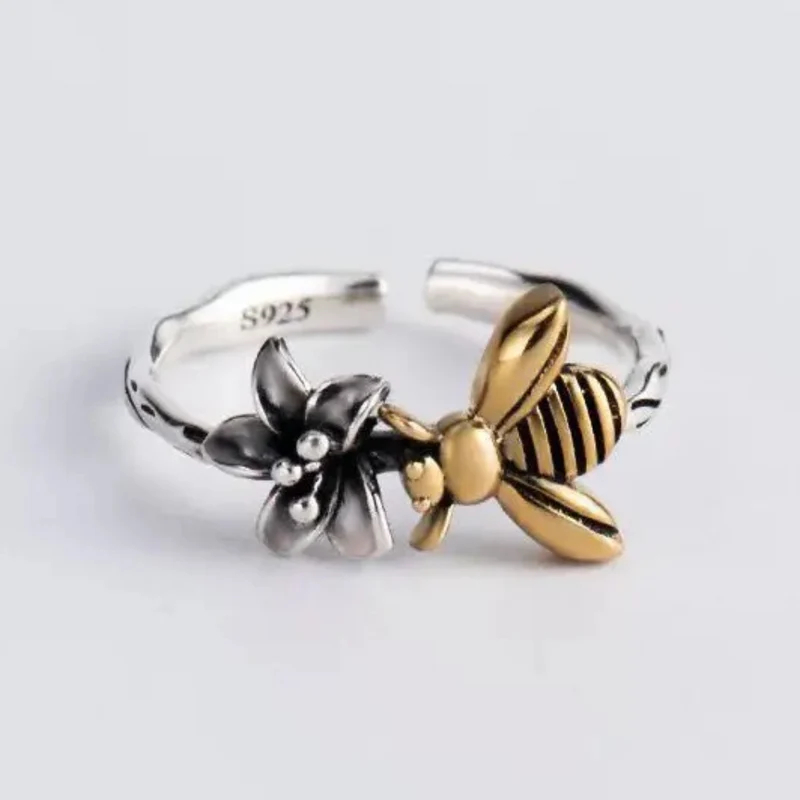 Bague Abeille et Fleur