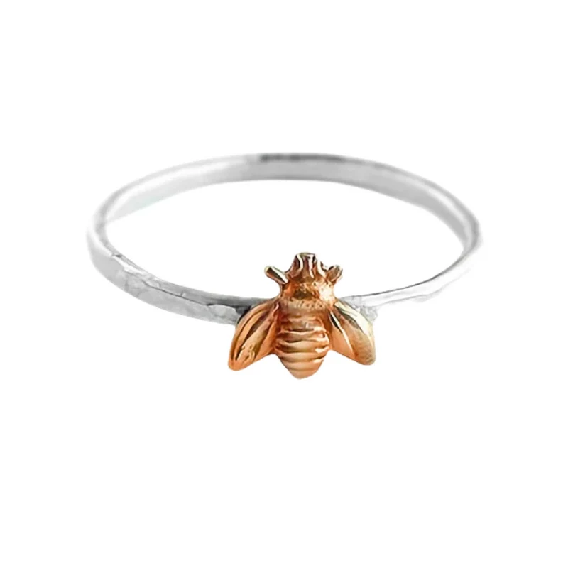 Bague Abeille Rose et Argent