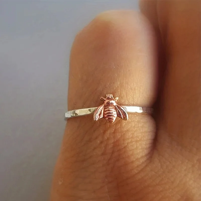 Bague Abeille Rose et Argent