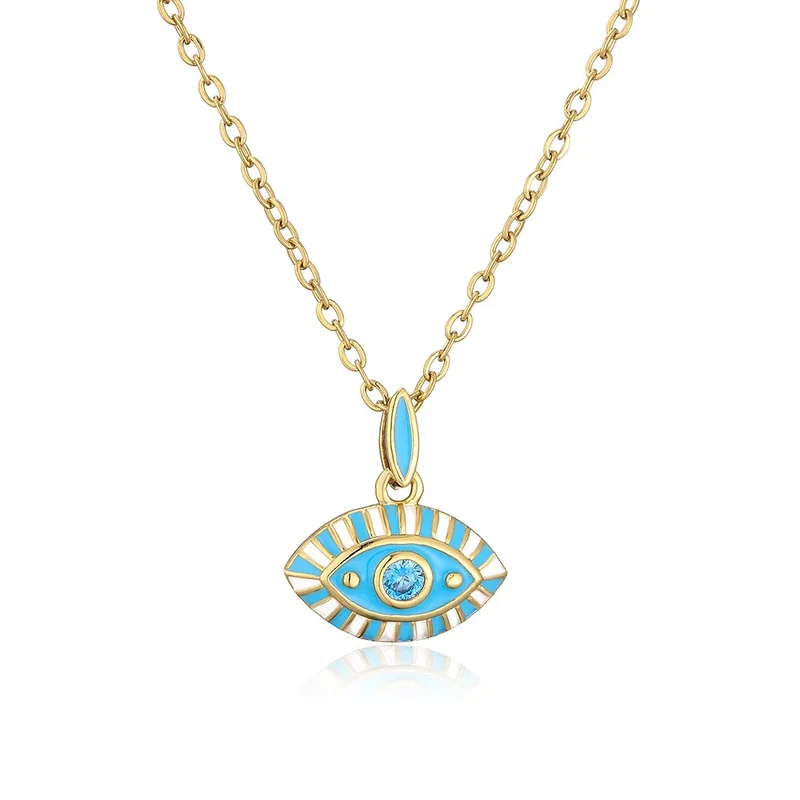 Collier Œil Grec Bleu