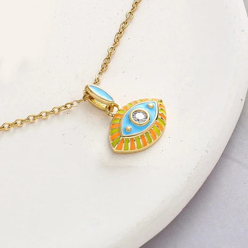 Collier Œil Grec Pastel