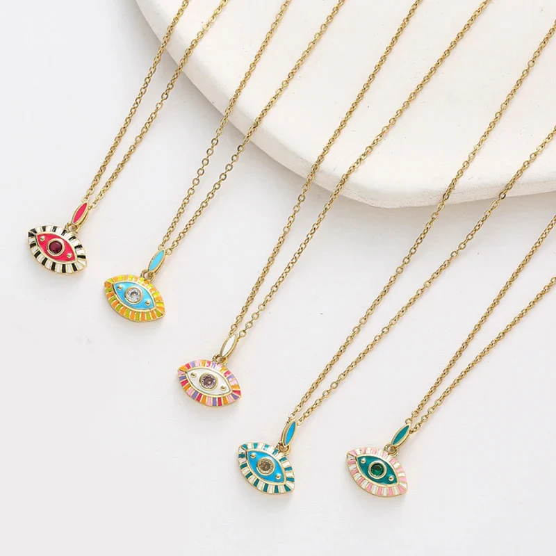 Collier Œil Grec Pastel
