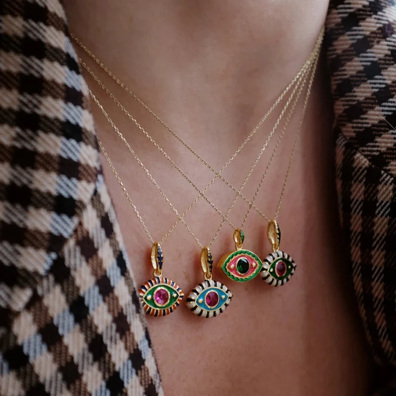 Collier Œil Grec Tendance