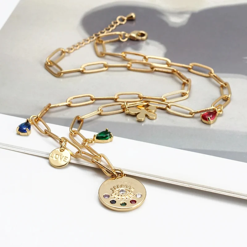 Collier Breloque Œil Protection