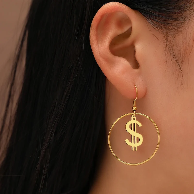 Boucles d'Oreilles Dollar Cercle