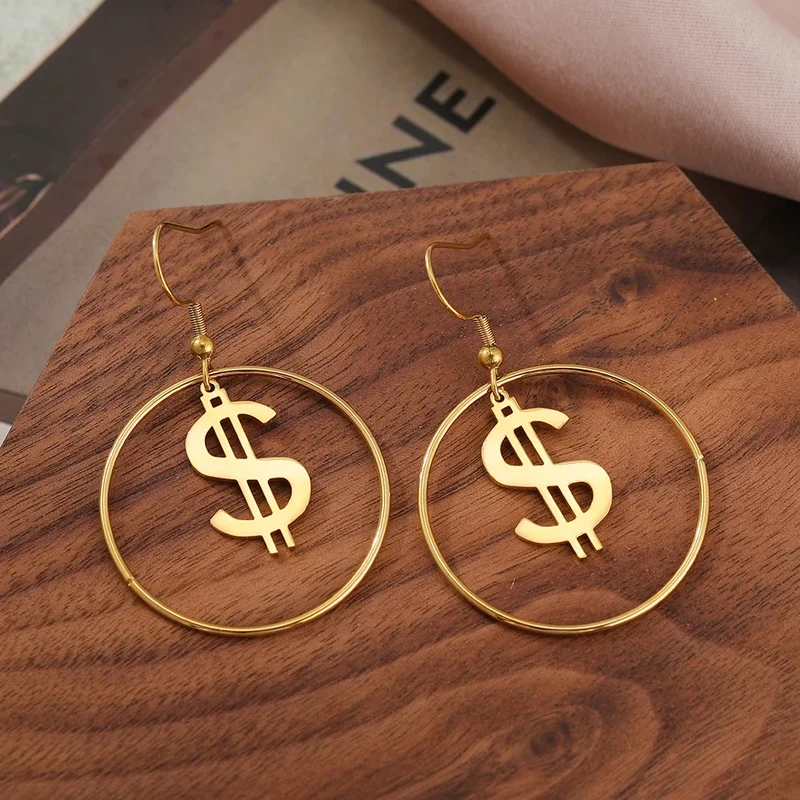 Boucles d'Oreilles Dollar Cercle