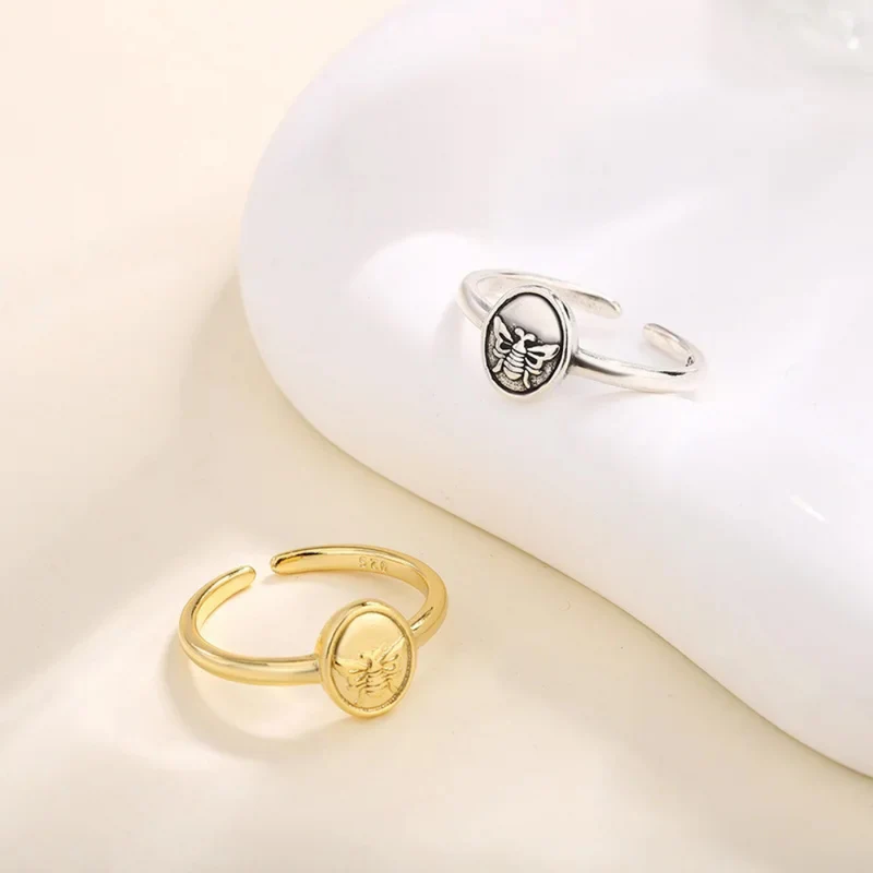 Bague Abeille Acier Inoxydable
