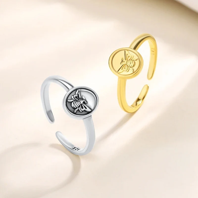 Bague Abeille Acier Inoxydable