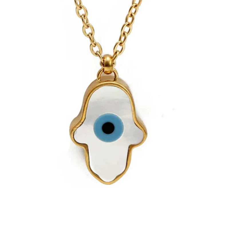 Collier Œil Fatma Nacre