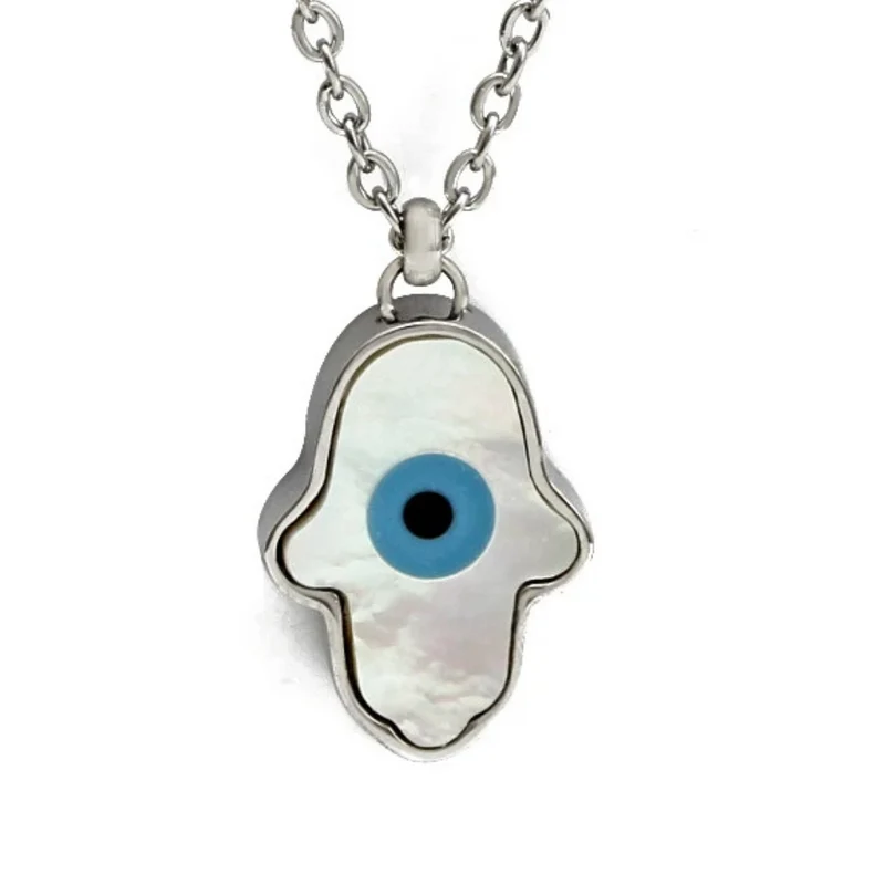 Collier Œil Protecteur Fatma Nacre