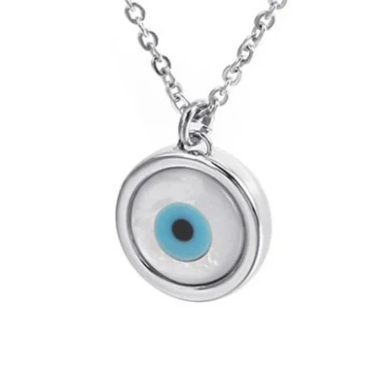 Collier Œil Protecteur Rond Nacre