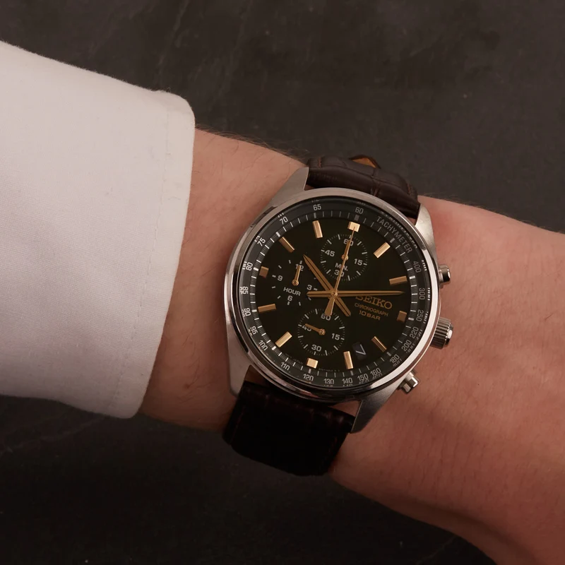 Seiko Chronograph Hommes Montre Marron SSB385P1