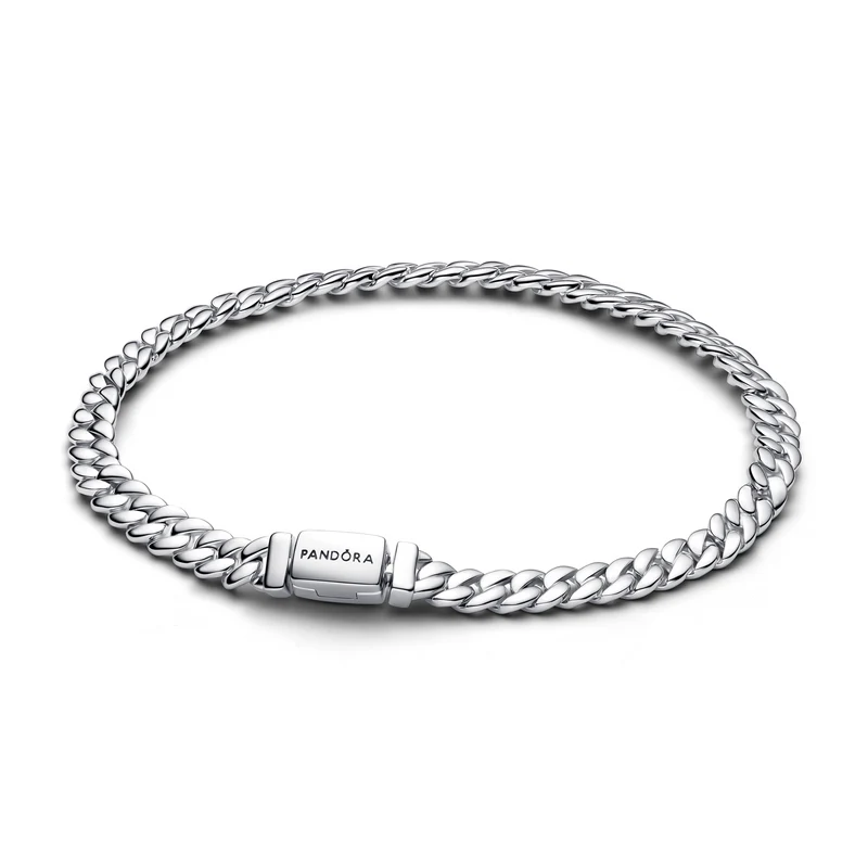 Pandora Timeless 925 Sterling Silver Cuban Link Bracelet 594367C00-18