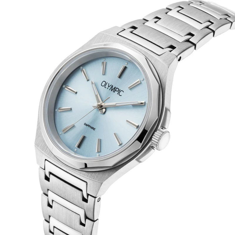 Olympic Momentum Montre Femme Argentée et Bleue OL66DSS026