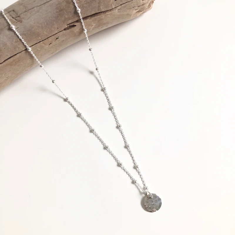 Collier "Médaille martelée" argent