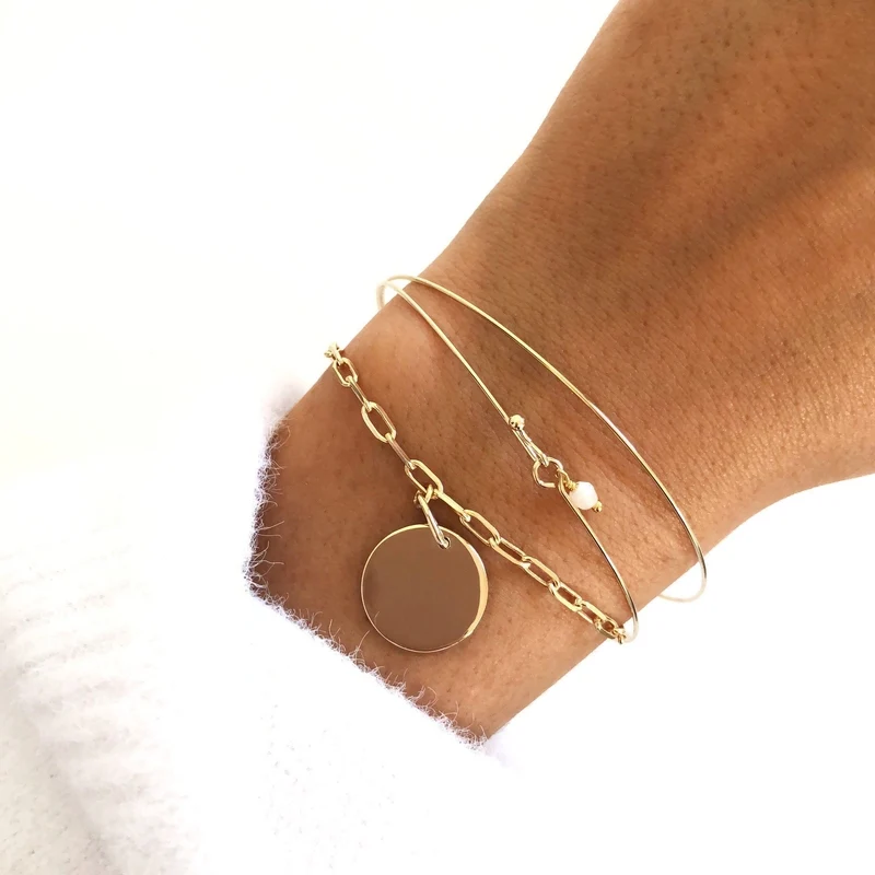 Bracelet "July" plaqué or