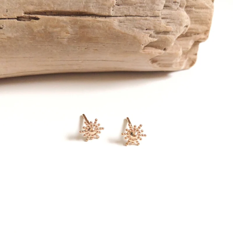 Boucles d'oreilles "Soleil" plaqué or