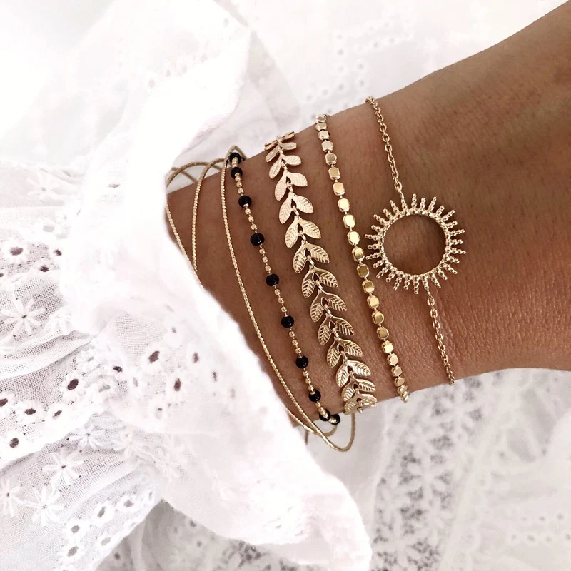 Bracelet "Louce" plaqué or