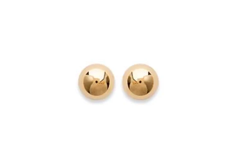 Boucles d'oreilles "Bille 5mm" plaqué or