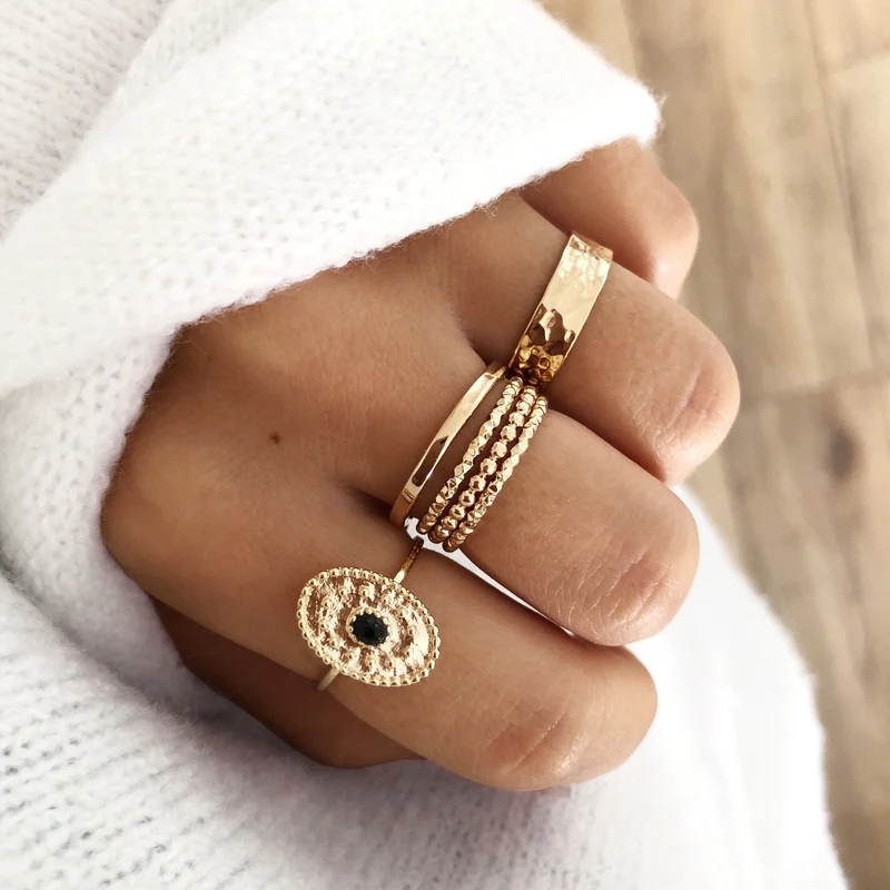 Bague "Naysha" Plaqué or