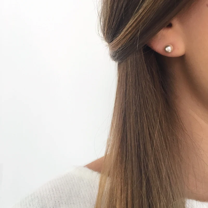 Boucles d'oreilles "Perles" nacre