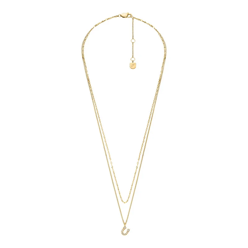 Fossil Sutton Gold Coloured Stainless Steel Necklace JF04906710