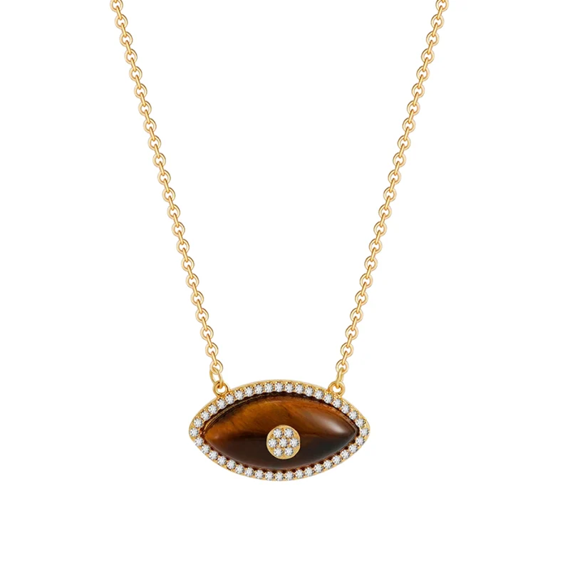 Collier Œil Pierre Naturelle
