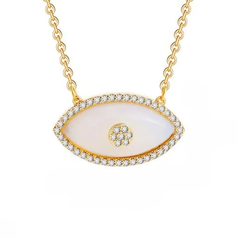 Collier Œil Nacre Zircon
