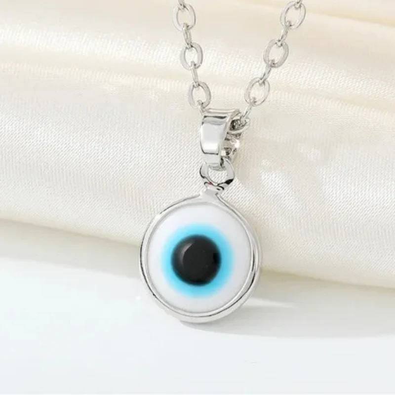 Collier Œil Blanc Argent
