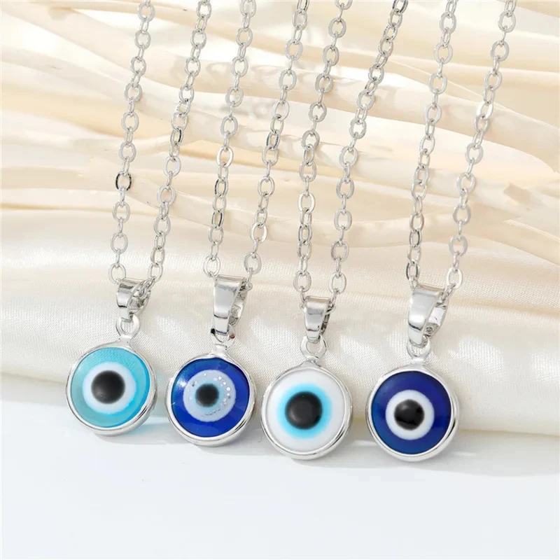 Collier Œil Bleu Argent