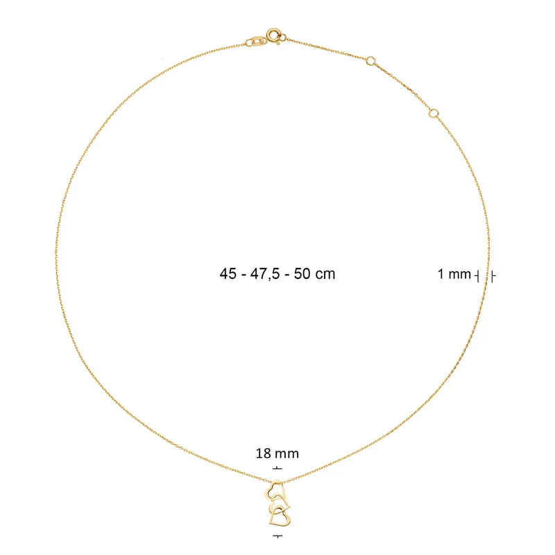 Jackie Gold Moving Love 14 Karat Gold Necklace JKN25.550