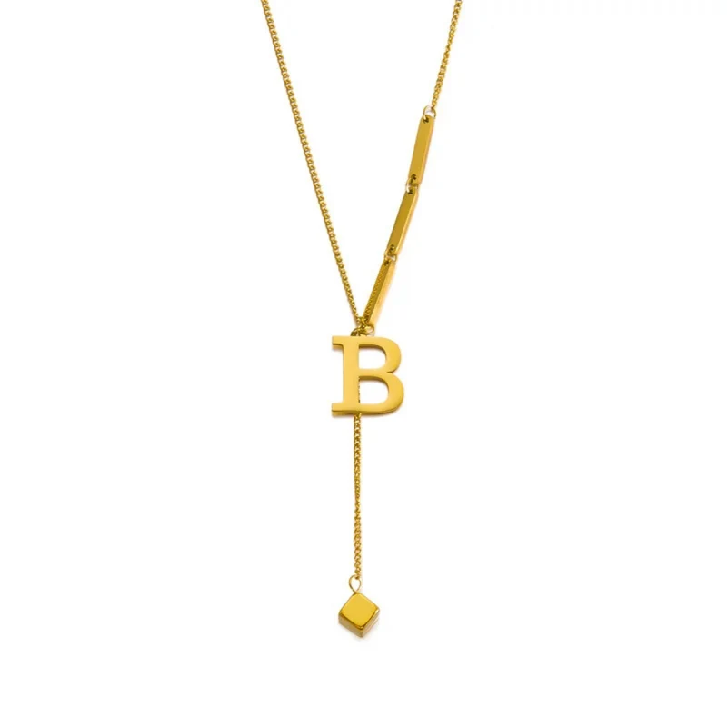 Collier en Y Lettre