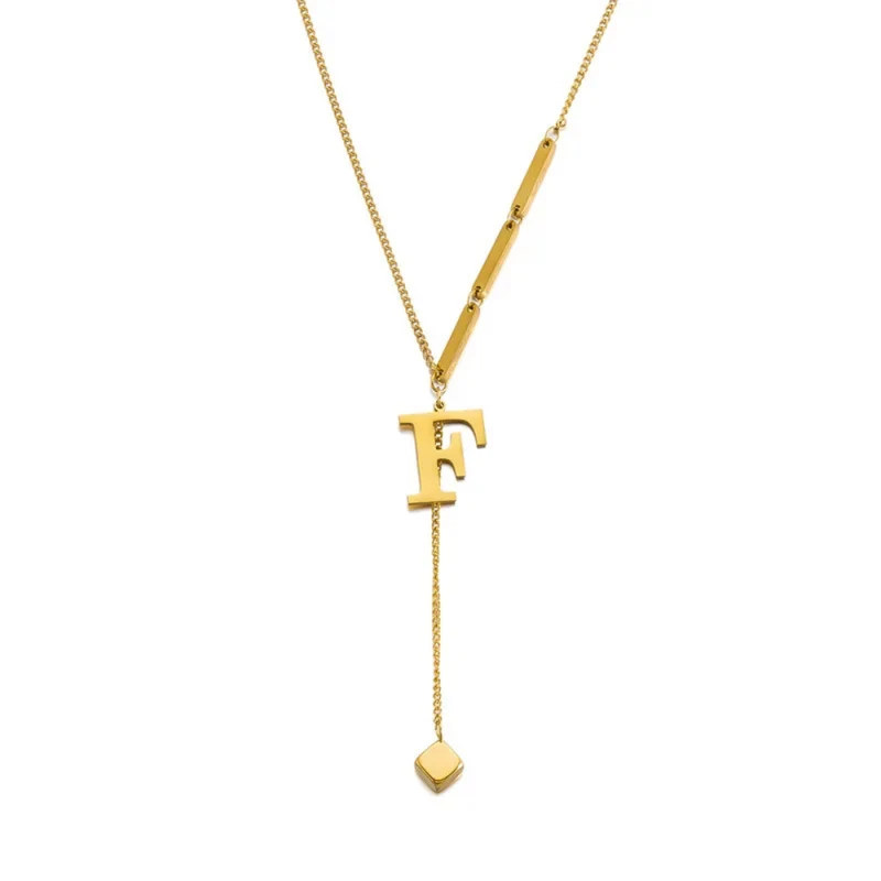 Collier en Y Lettre