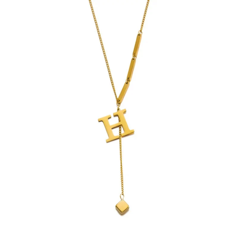 Collier en Y Lettre