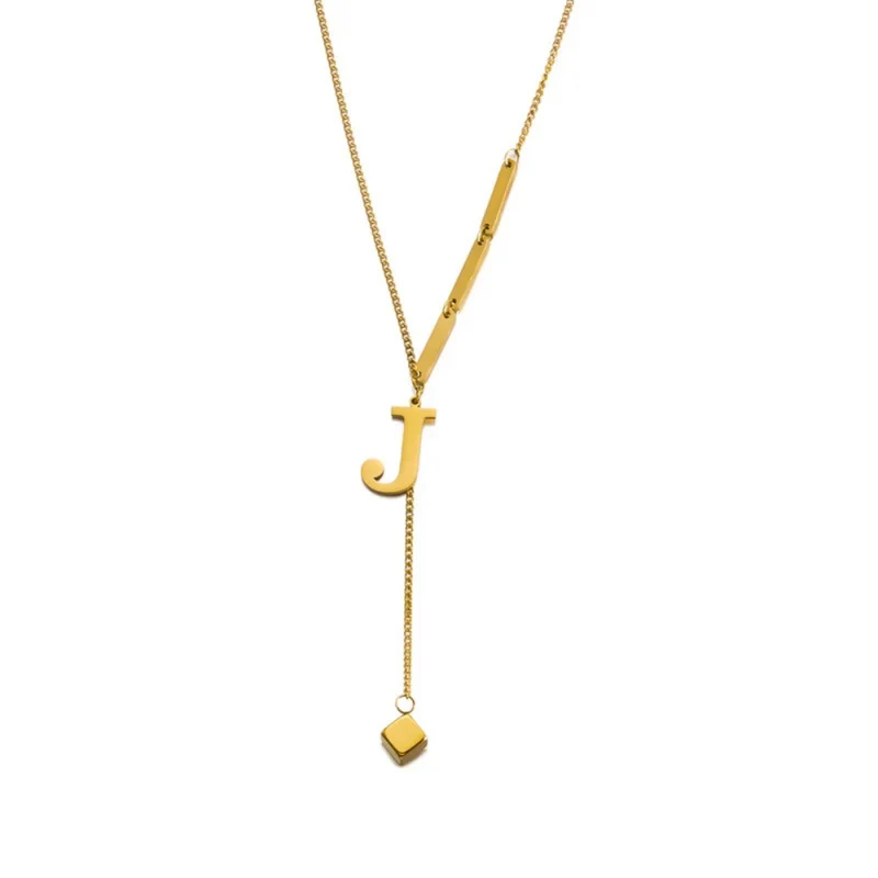 Collier en Y Lettre