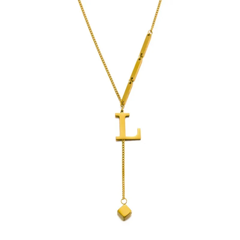 Collier en Y Lettre