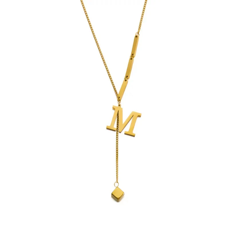 Collier en Y Lettre