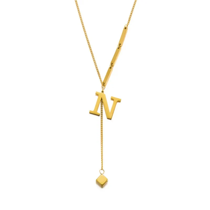 Collier en Y Lettre