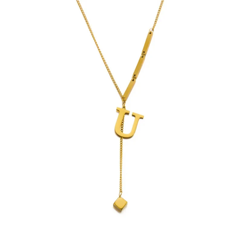 Collier en Y Lettre